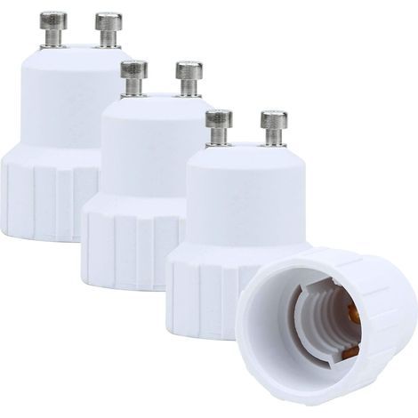 4X Douille de Lamp Adaptateur GU10 à E14 en Blanc - Jeu de 4 reformatage convertisseurs pour Douille de Lampe pour Ampoules à Incandescence, LED, halogène, Lampes économiques (1/4)