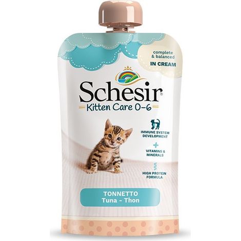 Umido Gatto - Schesir Cream 150 gr Kitten 0-6 Tonno