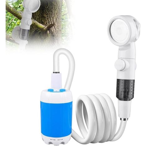 Pompe de douche de camping portable électrique auto amorçante avec pommeau une solution puissante et durable pour la douche en plein air,idéale pour le camping. (1/5)
