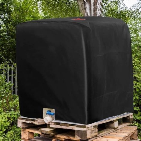 IBC Tank Cover - Black - 116 x 100 x 120 cm - UV Resistant & Waterproof (1/4)