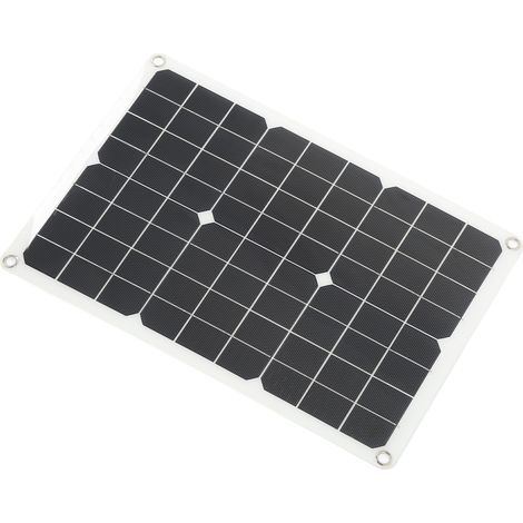Kit Solaire Monocristallin 20W 5V, Haute Efficacité, Double USB pour Randonnée Camping - Panneau Solaire Portable DIY
