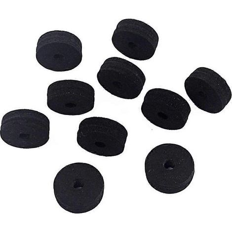 Lot de 10 rondelles en feutre de 40 mm pour grosse caisse, accessoires pour cymbales (noir)-4CM-Black (1/3)