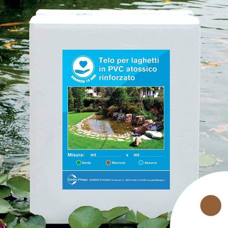 Telo in pvc per laghetto rinforzato colore marrone metri 4 x 5 (1/3)