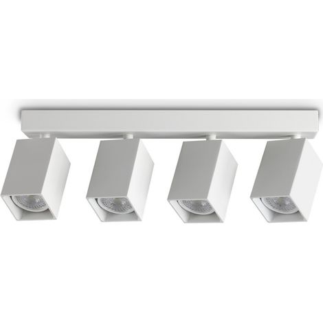 Ideal Lux DYNAMITE Barre de spots de plafond carrée blanche 4x GU10 (1/2)