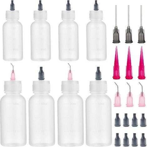 Lot de 12 flacons souples de colle, flacons applicateurs à embout de précision, pour peinture (voir photo) (1/5)