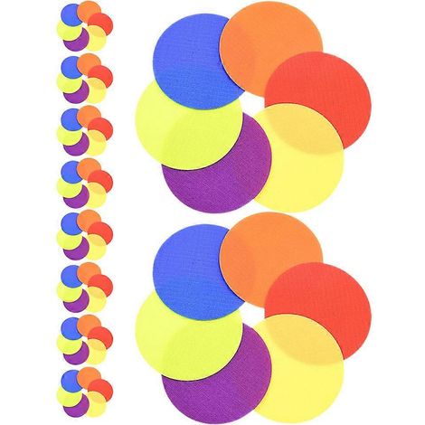 Autocollants de marquage pour tapis de classe de maternelle, 180 pièces par paquet, couleurs variées (1/5)