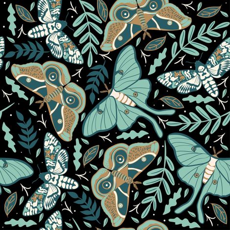 Tela Oxford decorativa para exteriores - Motivo de mariposas turquesas I DR274 (1/5)