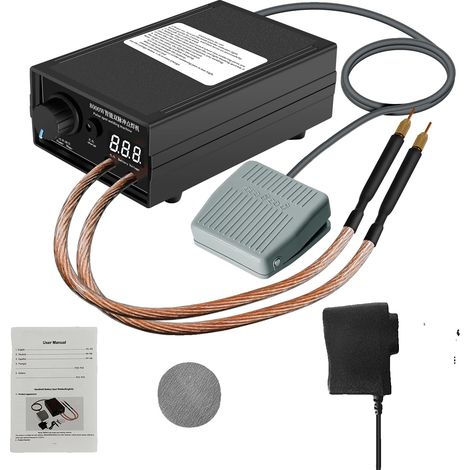 Soldadora por puntos, alta potencia de salida, ajustes de corriente regulables, enchufe europeo, enchufe europeo de 220V-240V (1/2)