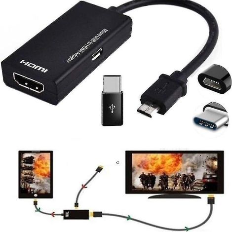Adaptateurs de câble micro USB vers HDMI 1080p HD pour téléviseur Android S2 I9300, S4 I9500, Note2 N7100 (1/5)
