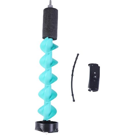 Tarière à glace de 5 pouces avec pointe de localisation, foret électrique flottant en Nylon pour l'hiver, couche épaisse d'eau profonde bleue (1/5)