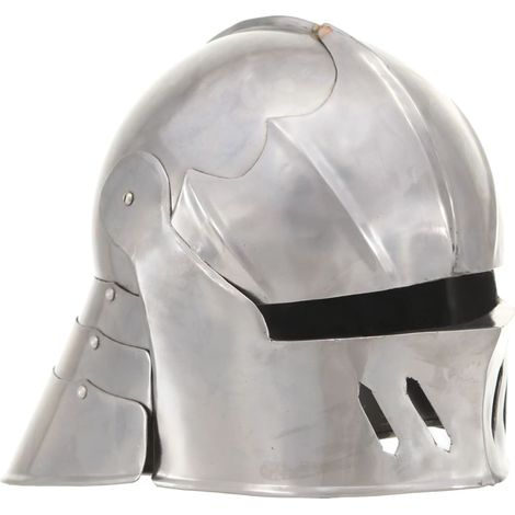 Teenpull – Mittelalterlicher Ritterhelm Antik Replik LARP Silbern Stahl (1/5)