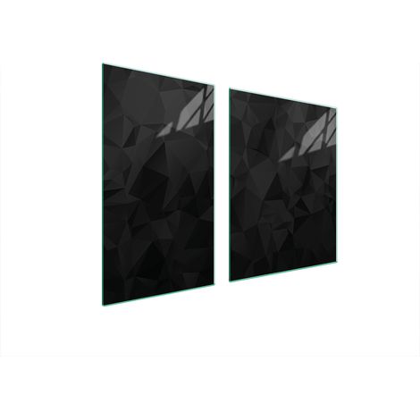 Assiette en verre et planche à découper 100x52 noir (1/5)