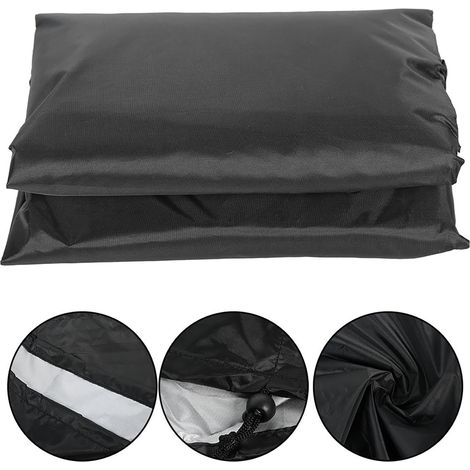 Housse de protection anti poussière pour baignoire extérieure en taffetas plaqué 190 source chaude 210 x 30 cm 30 cm Polyester Noir Argent (1/5)