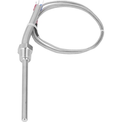 Thermoelement Typ K, 0–400 °C, 3/8 NPT, 8 x 100 mm, Edelstahl-Temperaturfühler, 1 m / 3,28 Fuß (1/5)