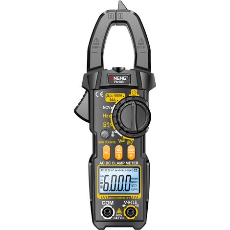 PN108 Digitalmultimeter, 6000 Counts, LCD-Anzeige, misst Spannung, Strom, Temperatur (Hz, Ohm)