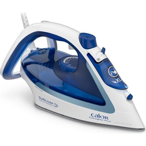 Calor – Fer à repasser vapeur 2400W 45g/min – Semelle Durilium Airglide – Fonction pressing 190g/min – Vapeur verticale