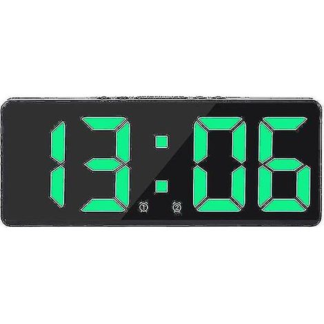 Une grande horloge murale numérique intelligente, contrôlable via une application pour l'heure, la date, le son, le réglage progressif de la luminosité et du volume, et une fonction de réveil avec rép (1/5)