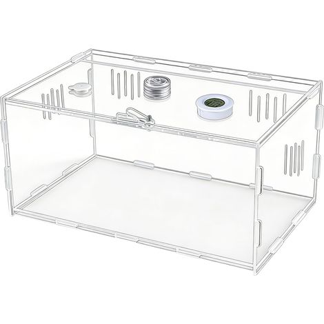 Terrariums De Reptiles  Habitat Confortable avec Vue À 360 Degrés,Habitat pour Gecko Léopard  Destiné Aux Petits Animaux Famille Enthousiastes pour Usage Intérieur