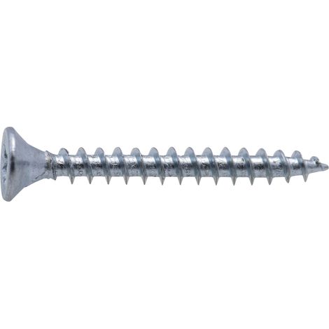 Vis à bois tête fraisée PZ zinguée Viswood filet total 4x25 mm (x22 vis)