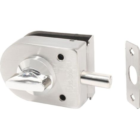 Schlüsselschloss für rahmenlose Glastüren, kompatibel mit 10–12 mm Edelstahl-Torschlössern für Büros, Wohnungen, Balkone, Hotels und Wohnhäuser. – AquaForge (1/4)