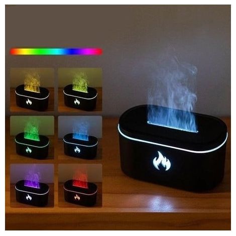 TRADE SHOP - Mini Diffusore Oli Essenziali Per Aromaterapia Umidificatore Con Luci Led Effetto Fiamma - (1/5)