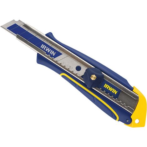 Irwin Pro Touch Snap-Off Screw Knife 18mm – Heavy-Duty Carpenter and Roofer Utility Knife