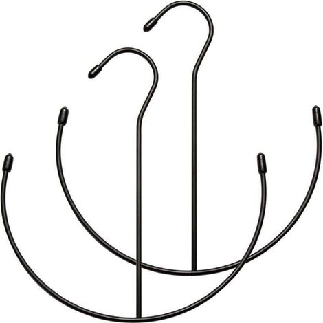 Cintres de ceinture, support de ceinture, lot de 2 organisateurs d'accessoires de placard argentés, support de crochet pour organisateur de placard pour ceinture, cravates, foulards (1/4)