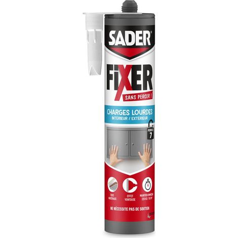Sader Fixer Sin Perforar Cola Incolora Ultra Potente