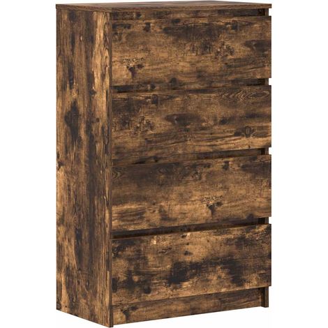 Credenza Rovere Fumo 60x35x98,5 cm in Legno Multistrato vidaXL