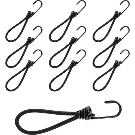 (10 Stück) 15 cm Spannhaken, multifunktionale Spannhaken, elastische Spannhaken für Campingzelte, Campingplanen, Anhängerplanen, Poolplanen (1/4)