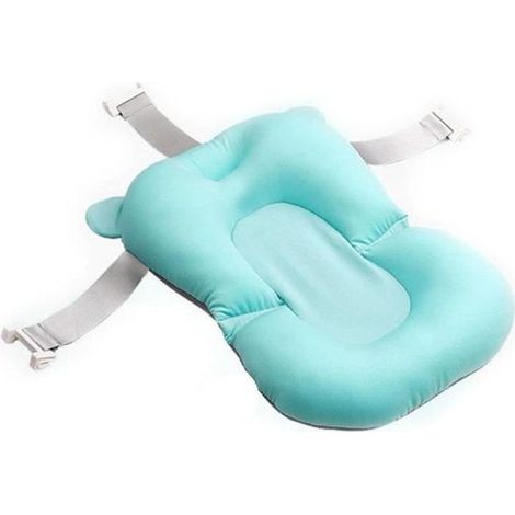 Tapis de Bain Antiderapant pour Bébé Douche, Coussin de Bain Bébé Coussin Flottant de Support pour Bain Bébés Vert (1/4)