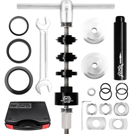 Ratstone Kit Inférieur De Vélo,Outil De Presse Pour Direction Vélo,Extracteur Roulement Velo,Outil De Pressage Professionnel Pour Bb73 Bb86 Bb30 Bb91 Bb92 Pf30 (1/5)