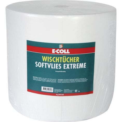 E-COLL Wischtuch Softvlies Extreme 500 Blatt 30x38cm weiß (1/3)