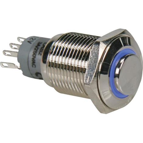 Runder Metall-Schalter Hoch SPDT 1NO 1NC – Blaues Ring (1/2)