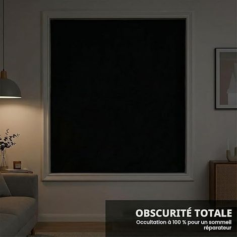 Blackout Blind, No Drilling, Opaque, Thermal Curtain, 1.45 x 1 m with Silver Titanium, Roof Window and Van, Kit with Adhesives for Bedroom and Travel (1/4)