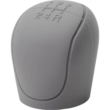 Copertura pomello cambio, copertura freno a mano in silicone, antiscivolo, resistente, per decorazione auto -Grigio (1/5)