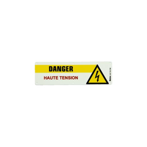 plaque en pvc danger haute tension 200x60mm