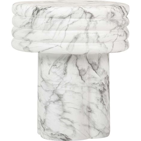Table d'appoint blanche Sedit 37 x 37 x 42 cm