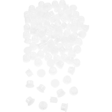 100 butées de porte rondes en plastique meubles au bureau (1/5)