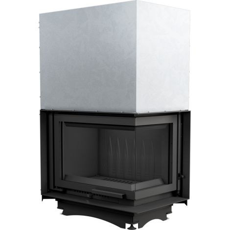 Azura Home Design – Insert cheminée MAJA 8 BS – Puissance 8kW – Efficacité 80% – Vitrage latéral – Ouverture guillotine et latérale – Pour bois dur sec (1/4)