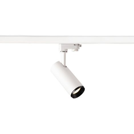 NUMINOS S, spot pr rail 3 allumages, 24°, blanc/noir, LED, 11W, 4000K Triac (1004094)
