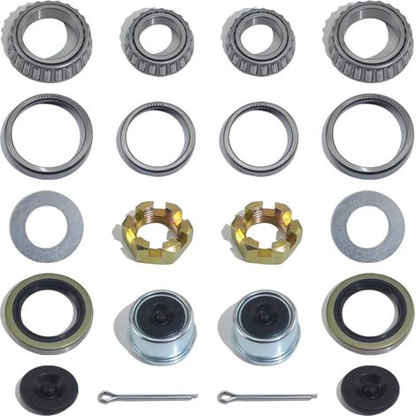 2 Jeux de Roulements D'Essieu de Remorque de Bateau 3500 LB, Kits de Roulements L68149 L44649, Joints de Graisse 171255TB/10-19 (1/5)