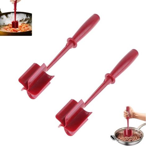 pièces - Hachoir à viande - Viande hachée - Presse-purée - Mixeur - Hachoir-mélangeur résistant à la chaleur - Presse-purée rouge (1/5)