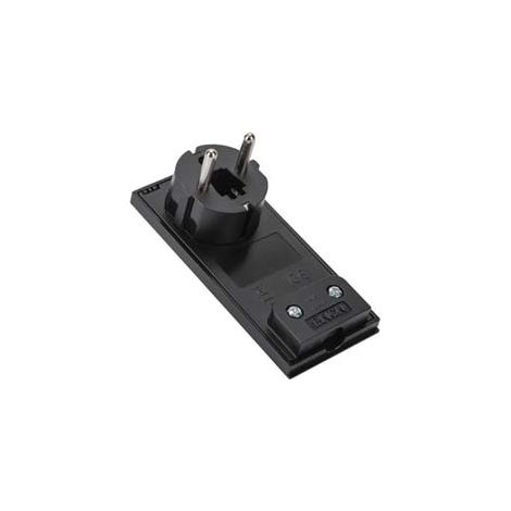 Spina Clock Salva Spazio Schuko 2 Poli + Terra Nera 16A 80151 3 Pezzi