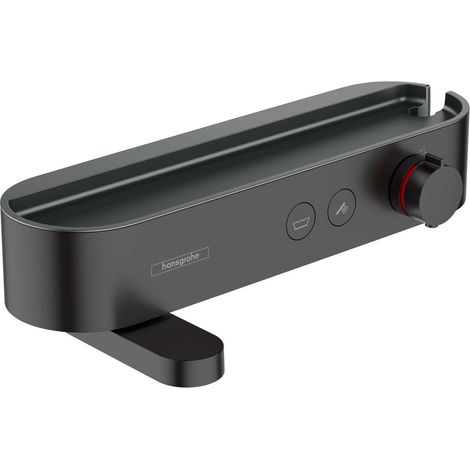 Hansgrohe – Mitigeur thermostatique bain/douche 400 noir mat – Bec déverseur rotatif – 2 fonctions – CoolContact – 24340670