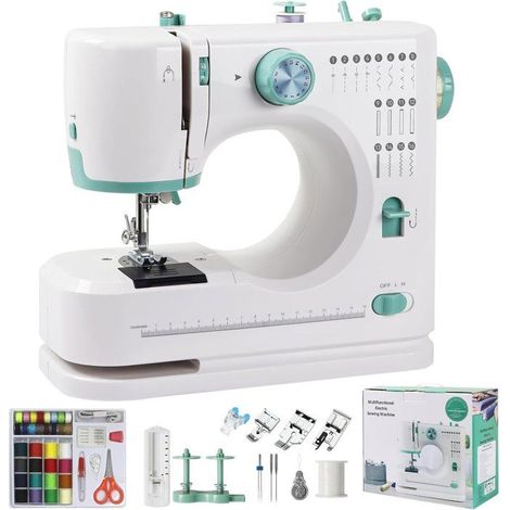 GDHZS-Machine à coudre électrique - 12 points réglables - multifonctionnelle et portable - Conçue pour les débutants (1/5)