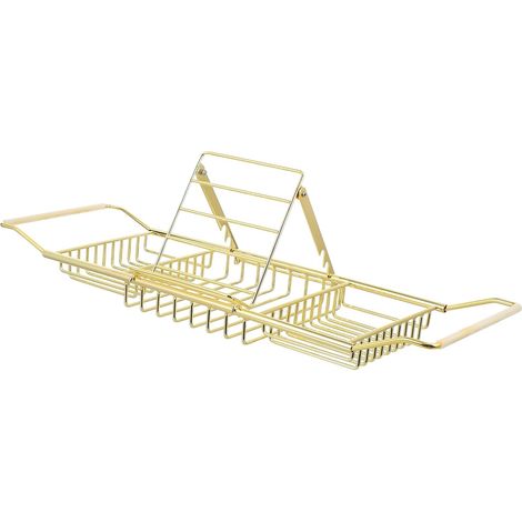 Support De Acier Inoxydable Plateau De Antidérapant Accessoire De Bain Pratique Doré (1/5)