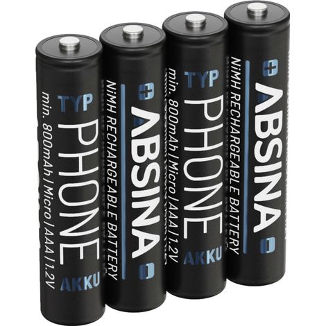 Absina Micro (AAA)-Akku NiMH 1.2 V 4 St. (1/2)