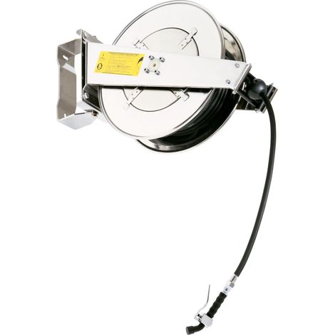 Enrouleur Tuyau en Acier Inoxydable avec Robinet de 10-15-20 m - Distform