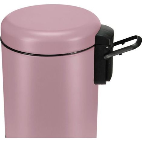 Poubelle Salle De Bain - 3 L - Pedale Hygienique - Rouge - Acier Inoxydable Et Polypropylene - 16,8 X 16,8 X 25 Cm - 1 Unite (1/4)